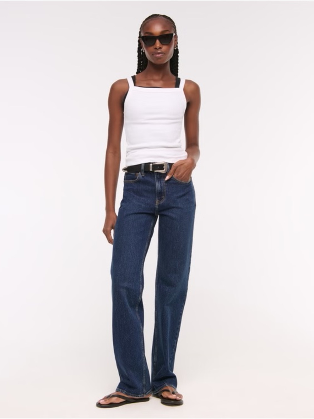 Abercrombie & Fitch High Rise 90s Relaxed Jean in Dark Wash